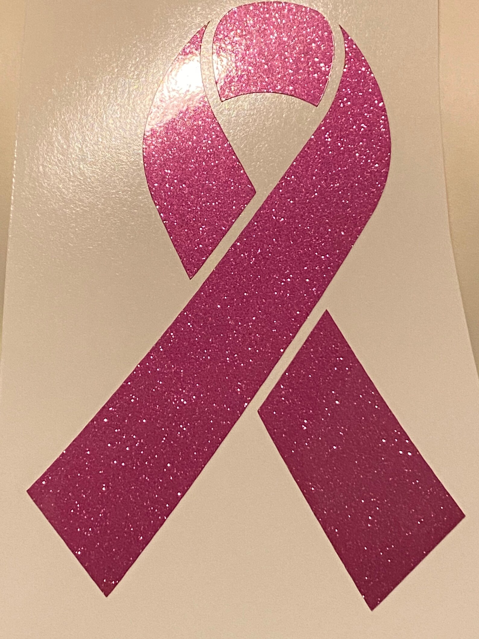 Glitter Pink Breast Cancer Ribbon | Etsy