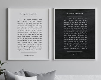 Legend of Sleepy Hollow | Halloween Poster Print |  Large Two Colors  | Digital Download