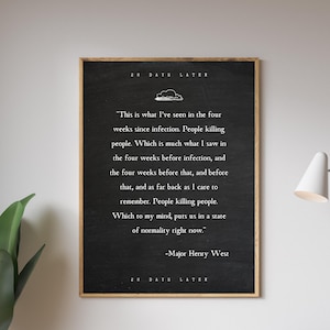 Halloween Print |  28 Days Later | Movie Theme Quotes |  Digital Download|  All sizes | Poster Prints Chalkboard