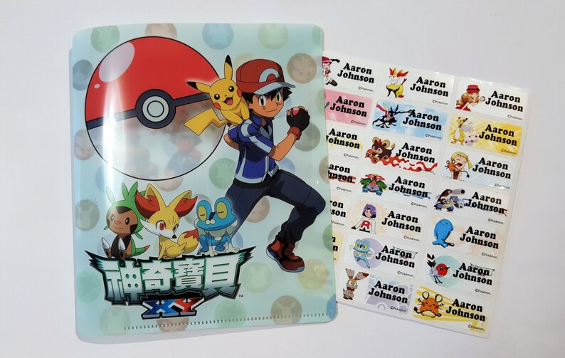 Pokemon Name Sticker Name Tag Name Label Pokemon Etsy