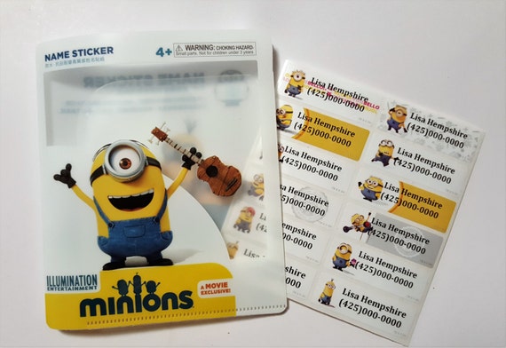 minion name stickers