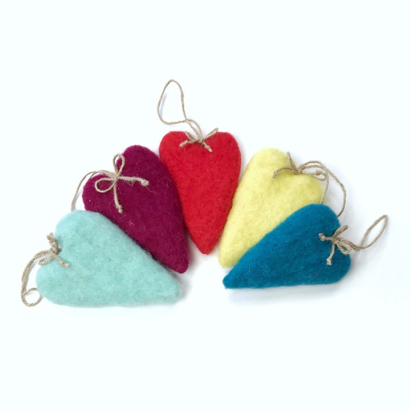 Hanging Heart ,Wool Hearts,Heart Decoration,Felt Heart,Home Decor,Valentines Day,Mothers day,Handmade Felt Heart,Wool Heart,Gift,
