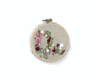 One Embroidery Hoop,Hand Embroidery Hoop Art,Stitched Art,Home Decor,Embroidery hoop,Wall Hanging,Needlework,One,First Baby Birthday