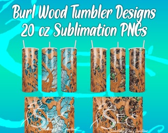 Burl Wood Tumbler Wrap Design - Digital File 20 oz