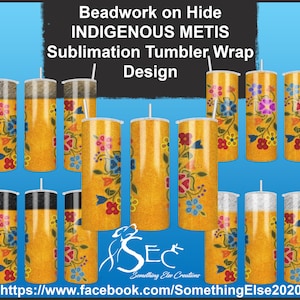 Perline su pelle - Indigenous Metis Sublimation Tumbler Wrap Design 20 oz