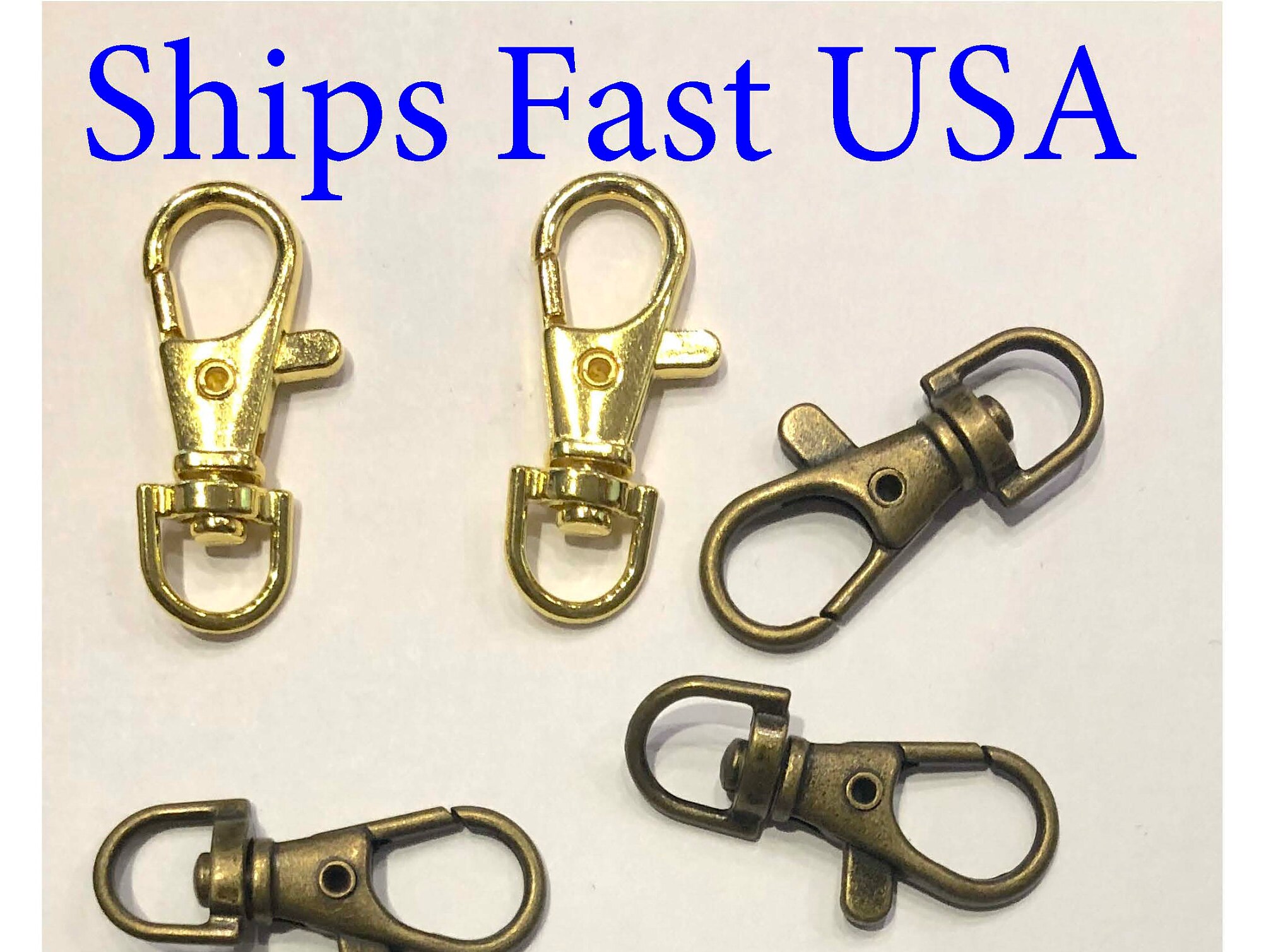 Swivel Lobster Claw Clasp Bronze or Gold Sturdy Multiuse Etsy