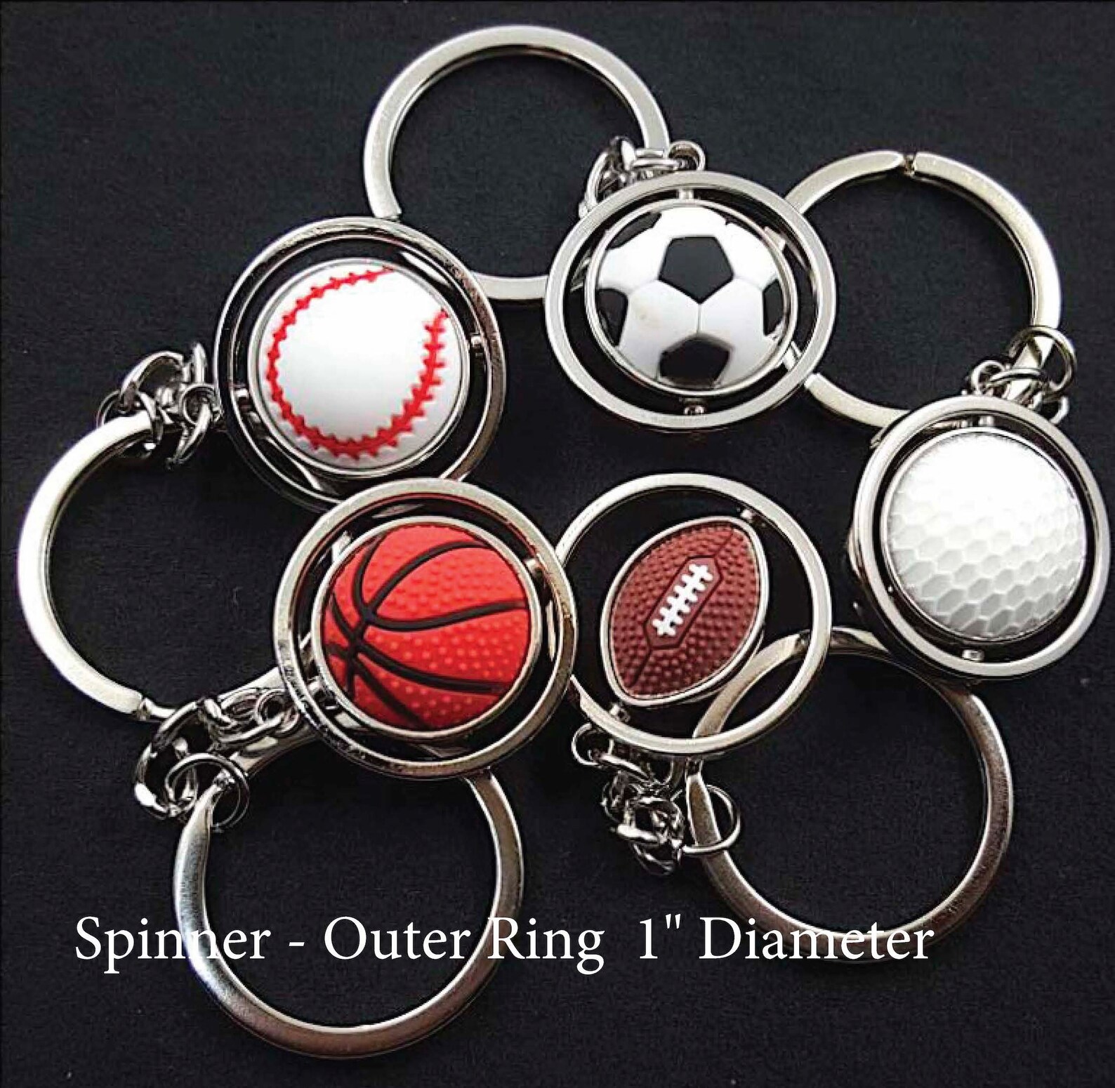Sport Ball Keychain or Pendant Charms Soccer Football Etsy