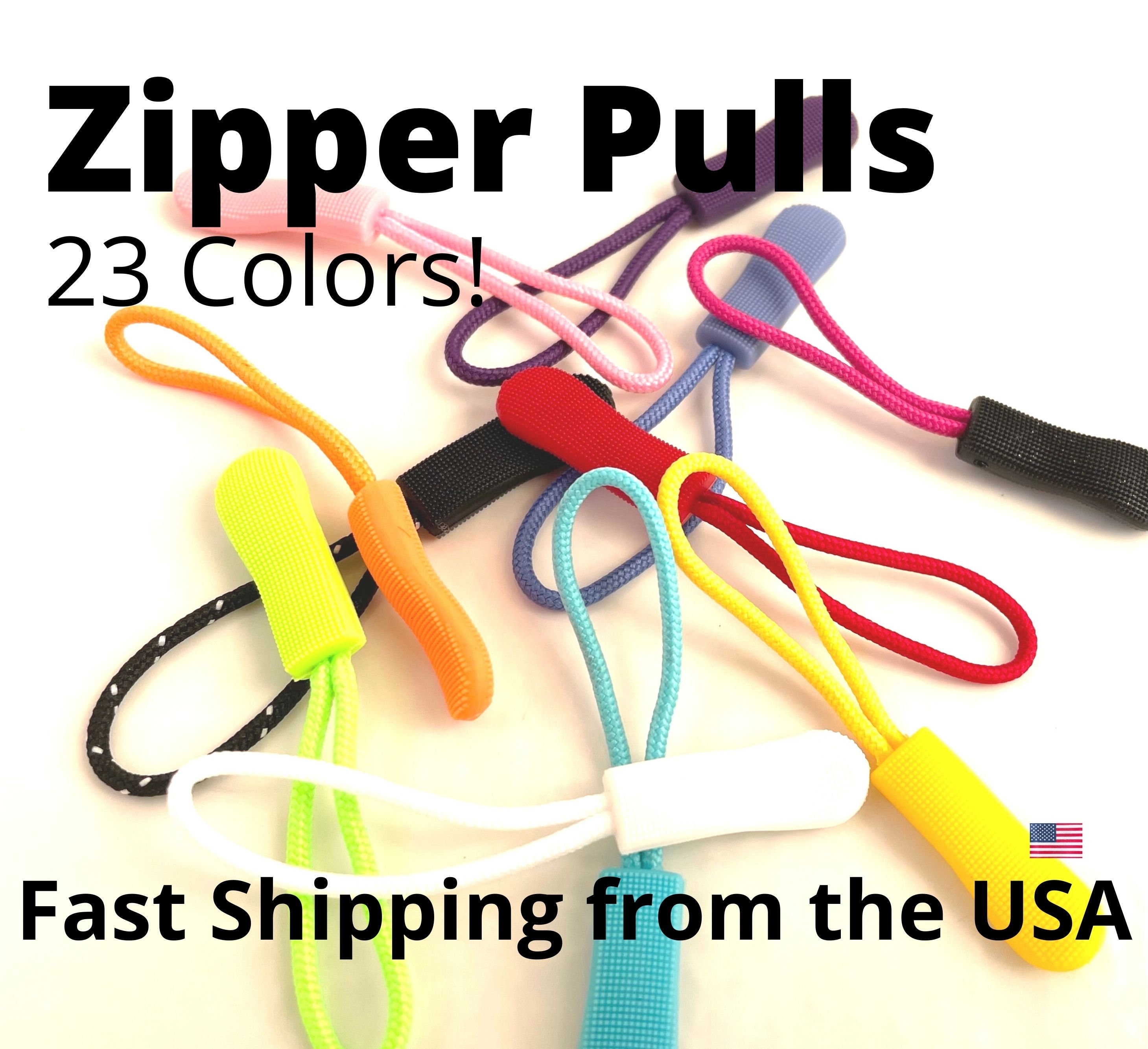 Buy Zipper Pull Tab for Backpack, Gym Bag, Cover, Jacket, Purse, Tent,  Lanyard, Durable, Easy to Grab. 23 COLORS Sewing Notions. Ships FAST USA  Online in India 