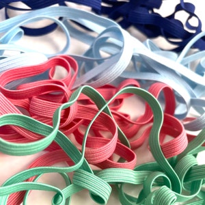 6mm COLORED Elastic Cord for Jewelry and Crafting. High Quality Braided Elastic. 47 COLORS Same / 1 Day From USA image 1