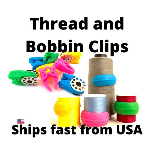 Thread and Bobbin Spool Huggers Holder Organizer Clamp Stop Thread From Unwinding! Sewing Notion, Crafts, Quilt, Serger Yarn. Ships FAST USA