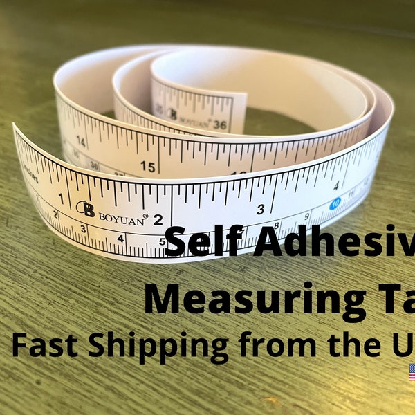 Tape Measure Self Adhesive for Easy Use on Sewing Machine Table. 1 Yard Long Accurate Measuring Tape. Metric cm mm, Standard. Ships FAST USA