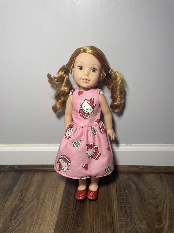 hello kitty christmas dress Handmade Sanrio for 14-Inch Dolls WellieWishers Whether shes singing carols