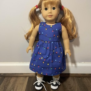 Handmade Christmas String Lights Dress for 18-Inch Dolls