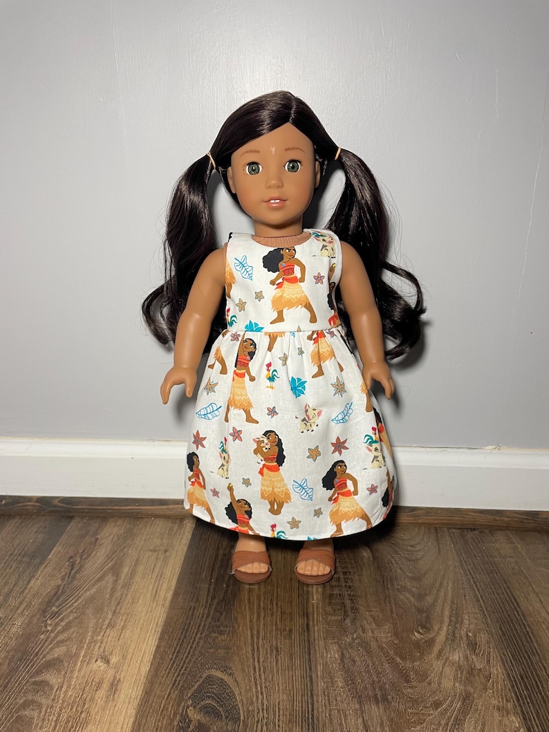 Handmade Disney Princess Moana Dress for 18-Inch Dolls image 1