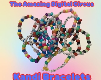 Les incroyables bracelets Kandi du cirque numérique TADC Pomni Gangle Zooble Kinger Ragatha GummiGoo Loolilalu Kaufmo Caine Bubble Jax Ribbit