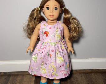 Handmade Purple Disney Princess Dress for 18-Inch Dolls