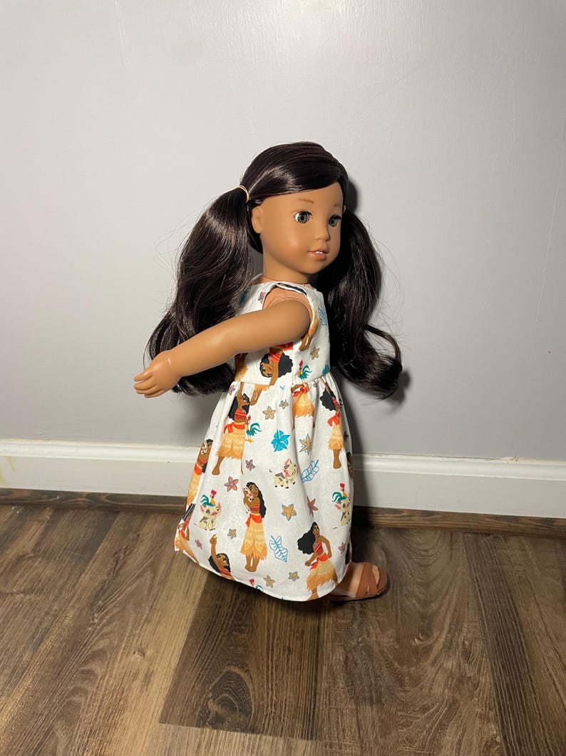 Handmade Disney Princess Moana Dress for 18-Inch Dolls image 4