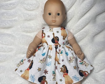 Handmade Disney Princess Moana Dress for 15-Inch Dolls