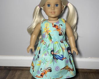 Handmade Disney Fairies Tinker Bell Dress for 18-Inch Dolls American Girl