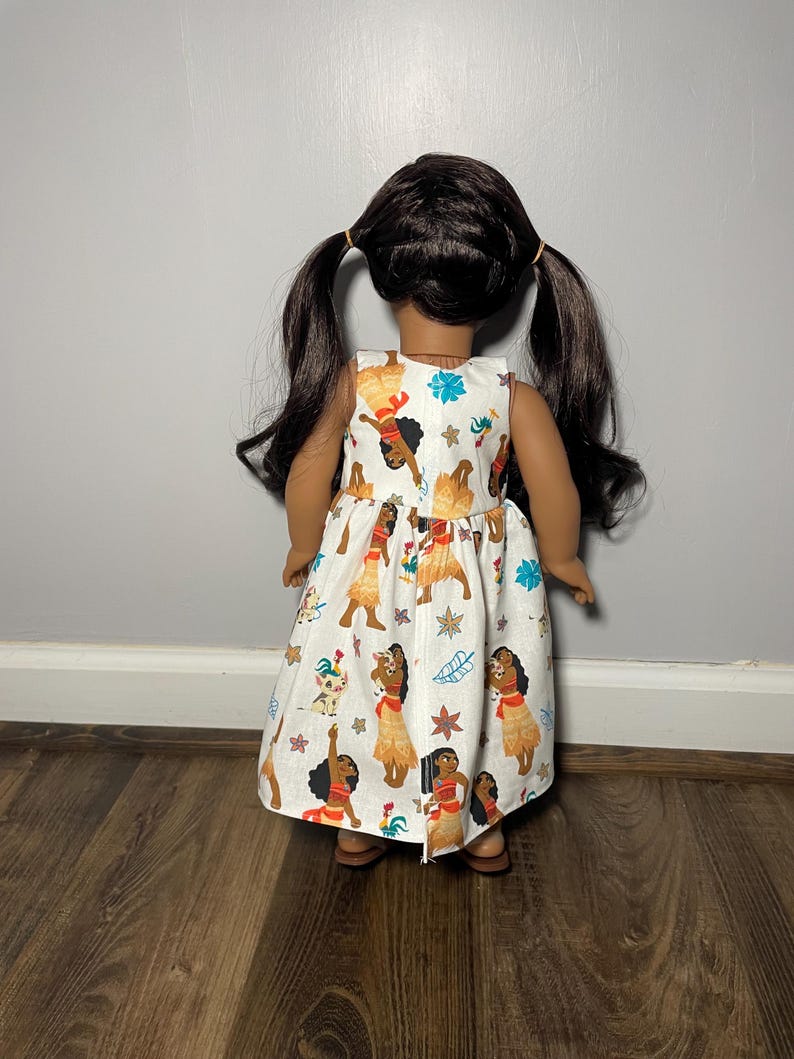 Handmade Disney Princess Moana Dress for 18-Inch Dolls image 2
