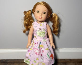 Handmade Purple Disney Princess Dress for 14-Inch Dolls