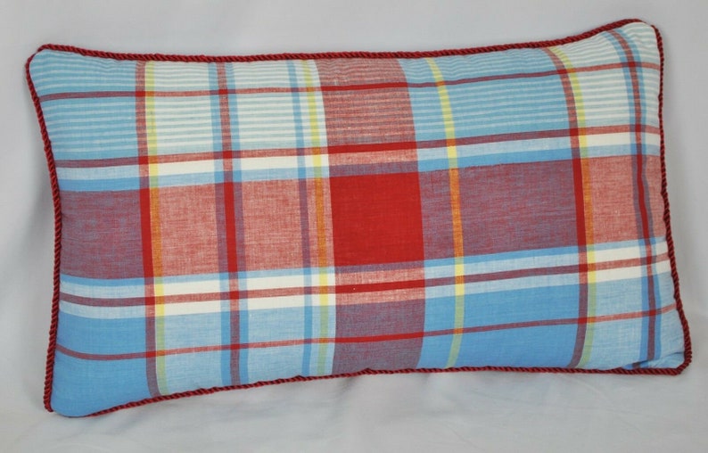 Plaid Pillow Vintage Pillow Accent Pillow Etsy