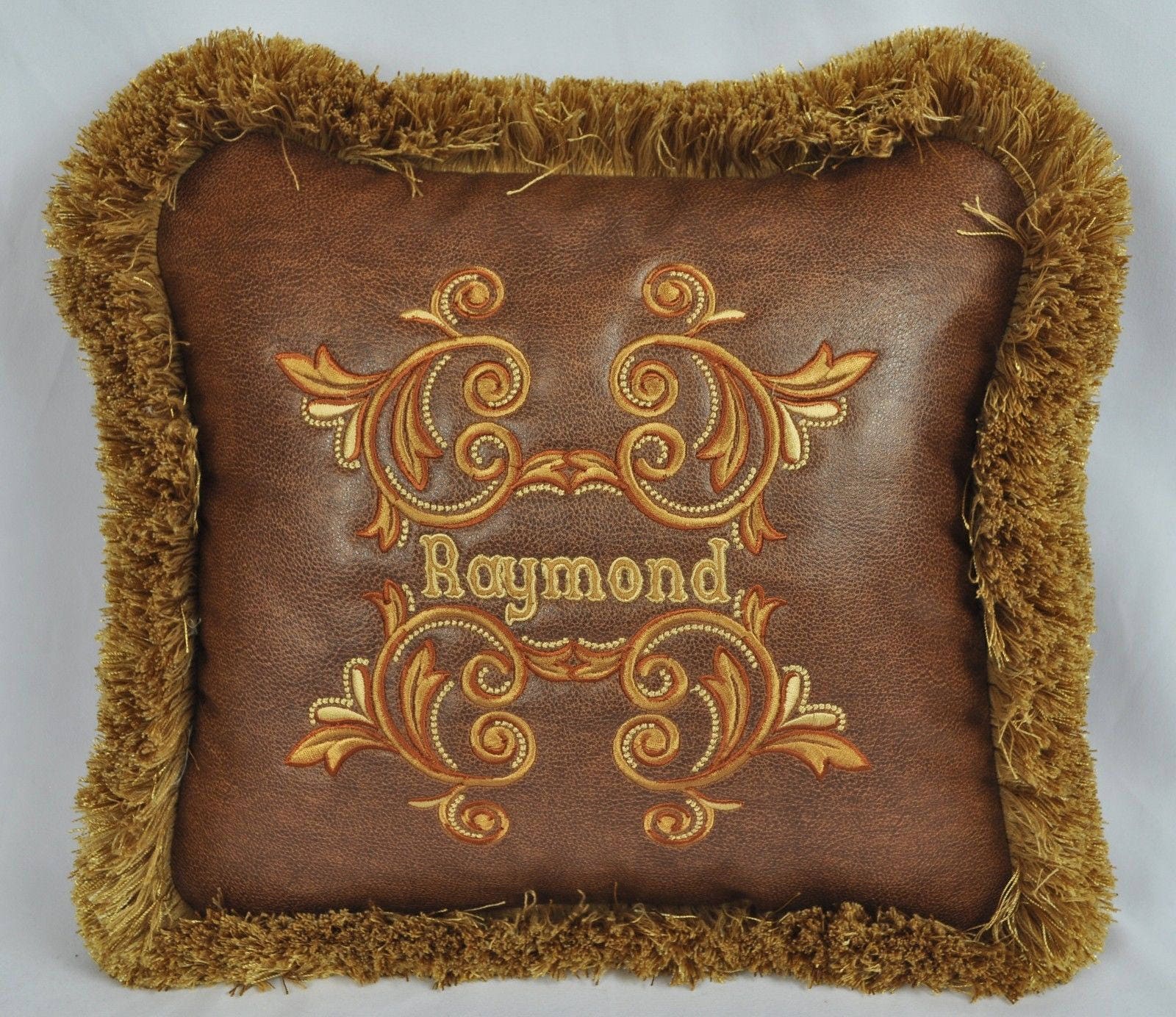 Personalized Decorative Pillows Faux Leather Pillows Etsy