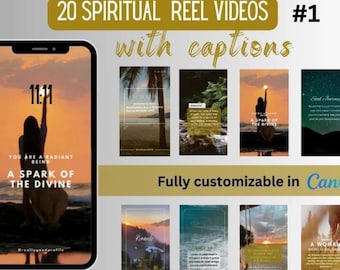 1st Package of 20 Spiritual Instagram Reels, Spiritual Template, Reels Video, TikTok Videos, Spiritual Coach, Healing Template