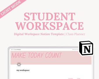 Szablon Aesthetic Notion, Ultimate Personal Planner i All-In-One Life Dashboard, Study Work i Fitness Organizer, That Girl Style Notion