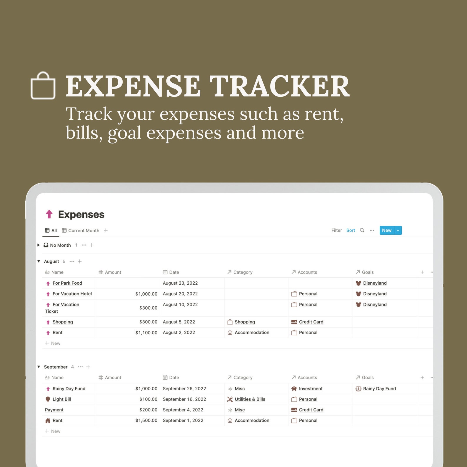 Notion Template Finance Tracker Budget Tracker Income and - Etsy