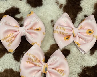 Positive Affirmation 5in Hairbow