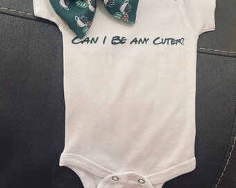 Friends onesie and matching bow set