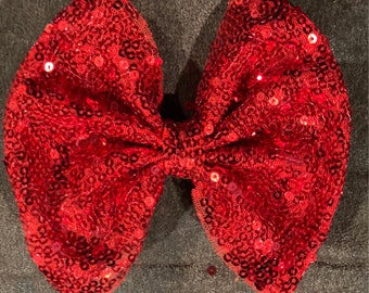 Sparkling Red Sequined Bow