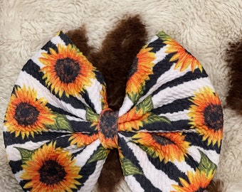 Sunflower 5 in hair bow