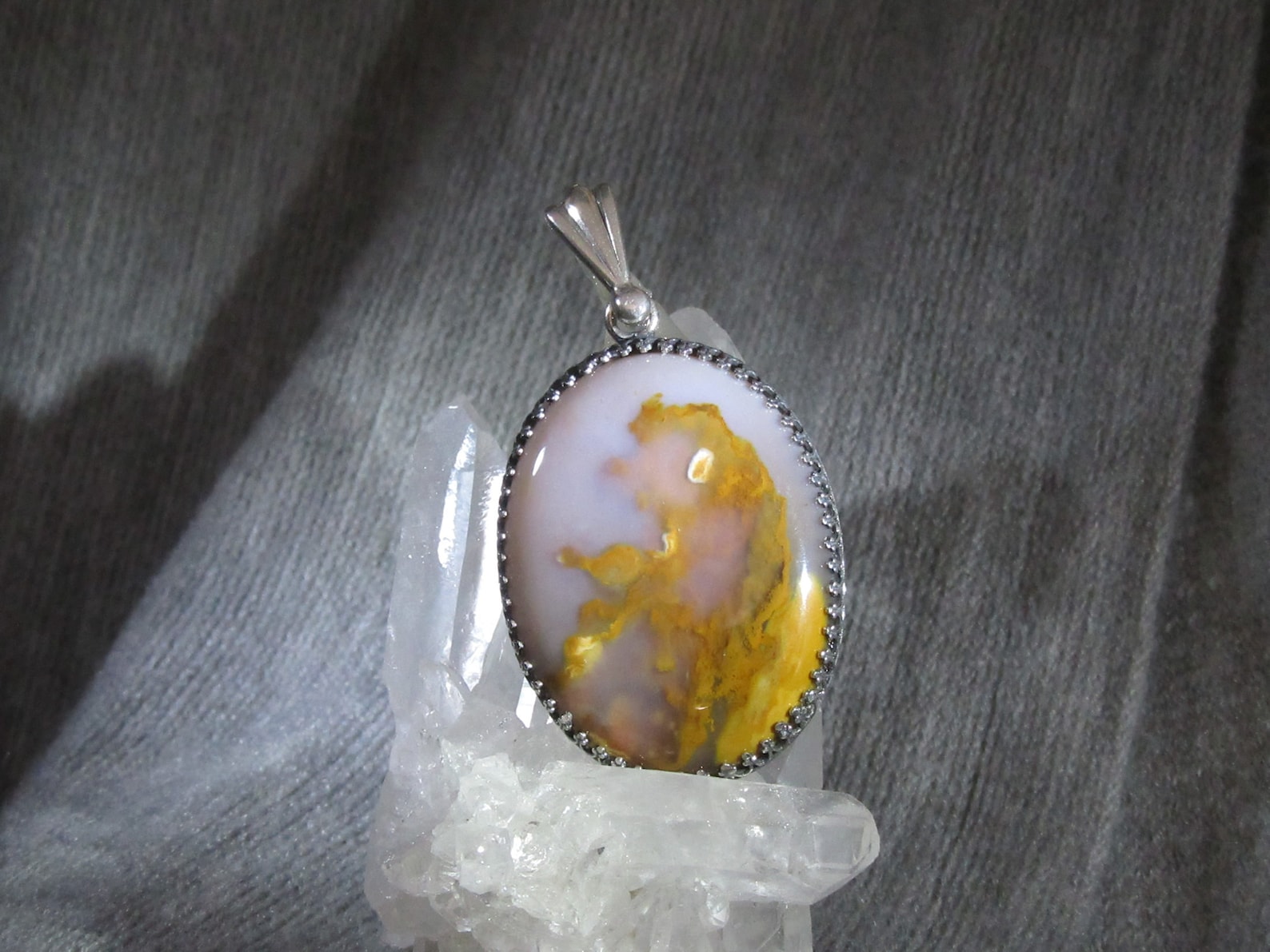 China Hollow Photo Jasper Pendentif brun Biggs JaspAgate Etsy