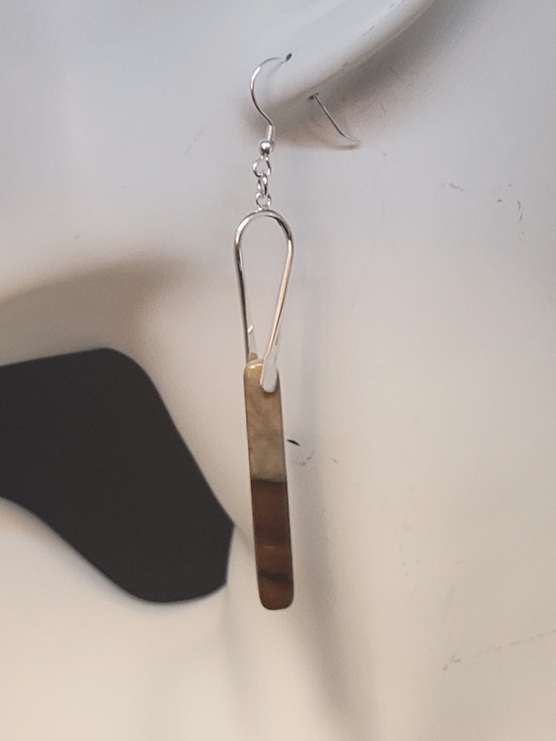 Drop Jasper Pendientes China Hollow Jasper Dangle Pendientes Etsy España