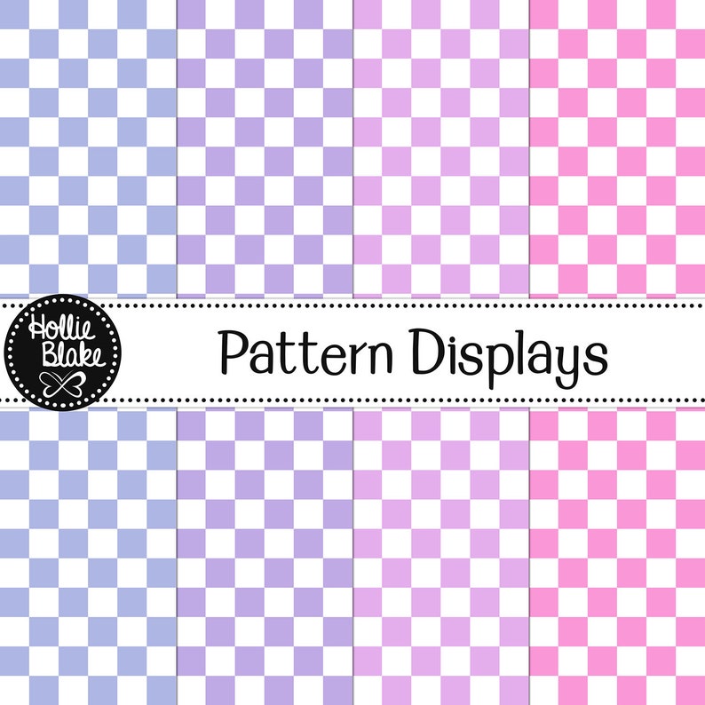 SALE 16 Pastel Checkers Digital Paper Pack Rainbow Digital Etsy
