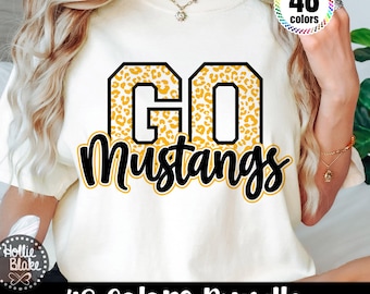 Mustangs Football, Leopard Go Mustangs, Mustangs Pride, Mustangs Mascot, High School Spirit, Sports Team Mascot Sublimation PNG