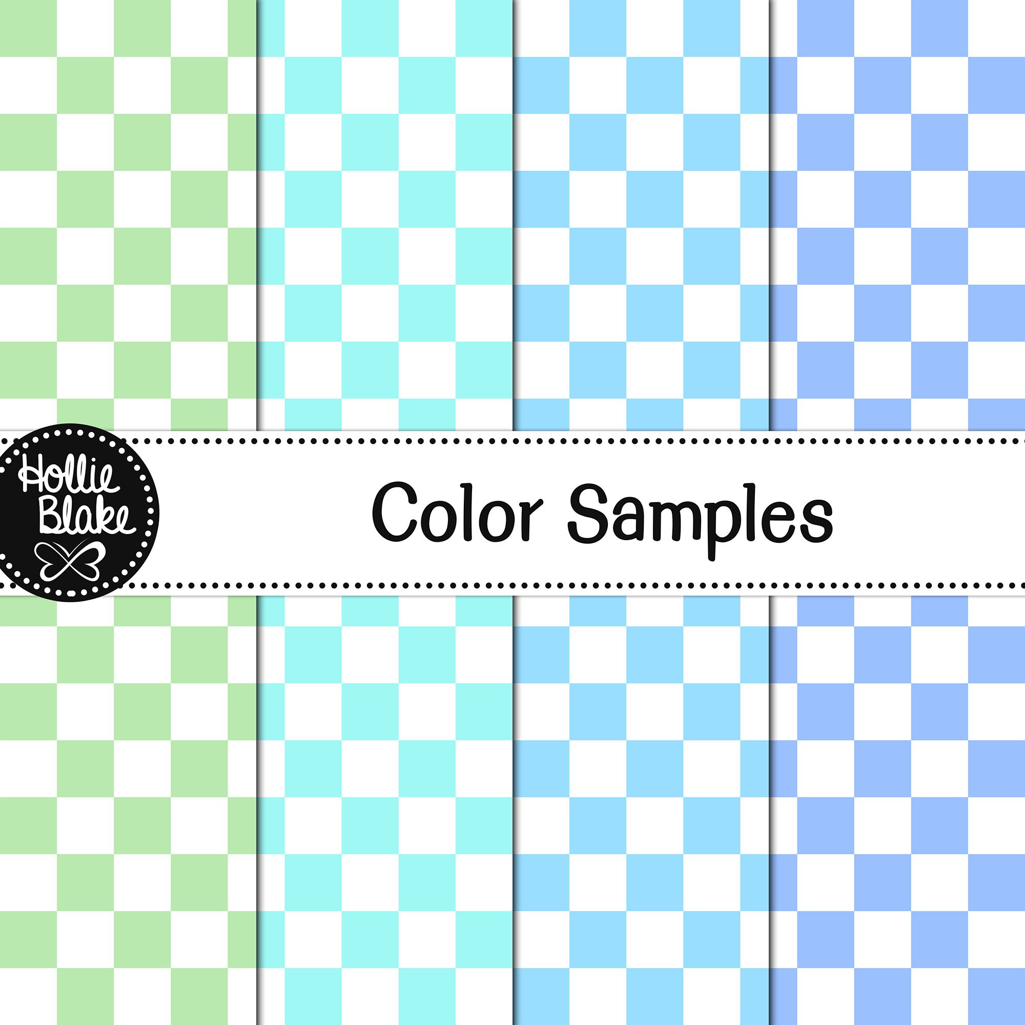 SALE 16 Pastel Checkers Seamless Digital Papers Rainbow Etsy