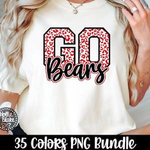 Leopard Go Bears, Bears Pride, Bears Mascot, High School Spirit, Sports Team Mascot, Sublimation, PNG