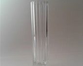 Baccarat Harmonie Crystal Bud Vase designed by Jeff Koons - 7 quot x 1.75 quot