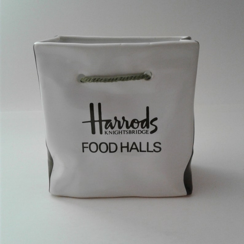 Harrods Porcelain Tea Bag Container Handcrafted in Devon Etsy