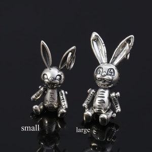 personalized name rabbit sterling silver pendants, white rabbit silver necklaces, 925 silver necklaces for men and women，Signature pendant