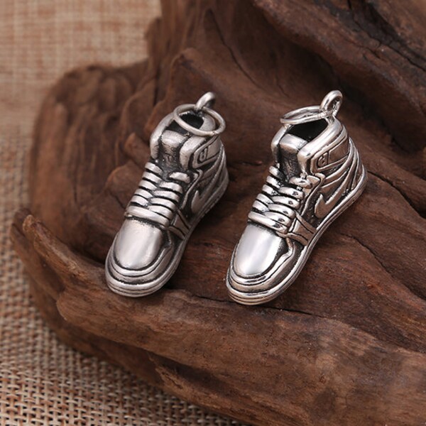 Sterling Silver sneakers Pendant, Sneakers Charm Pendant, Shoes Necklace Pendant, Shoes Necklace Charm, Shoes Charm Pendant