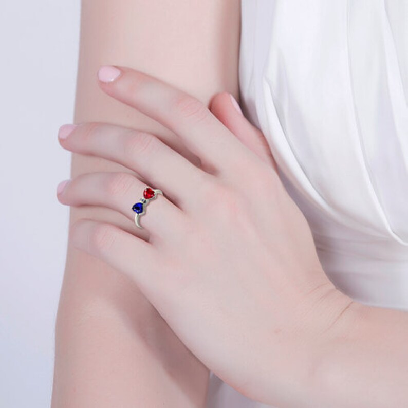 bride bridegroom couple Bow Ring Valentine/'s Day gift, Personalized customized ring 925 standard silver ring lettering wedding ring