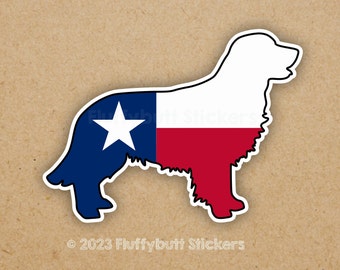 NEW! Texas Flag Golden Retriever Sticker | Texas Flag | Golden Retriever | Texas Dog Sticker | Dog Mom Dad Gift | Bumper Sticker | TX Dog