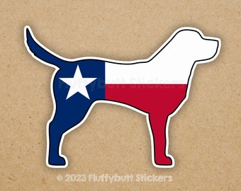 Texas Flag Labrador Retriever Sticker | Texas Flag | Lab Sticker | Labrador Retriever | Texas Dog Sticker | Bumper Sticker | Lab Owner Gift