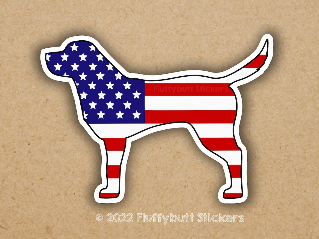 American Flag Labrador Retriever Sticker American Flag Dog Etsy