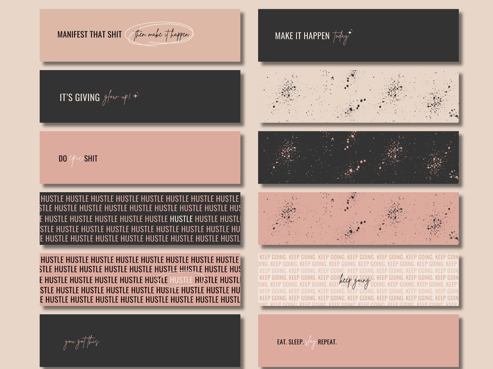 Notion Aesthetic Cover Set, Notion Banners, Motivational Quotes for ...