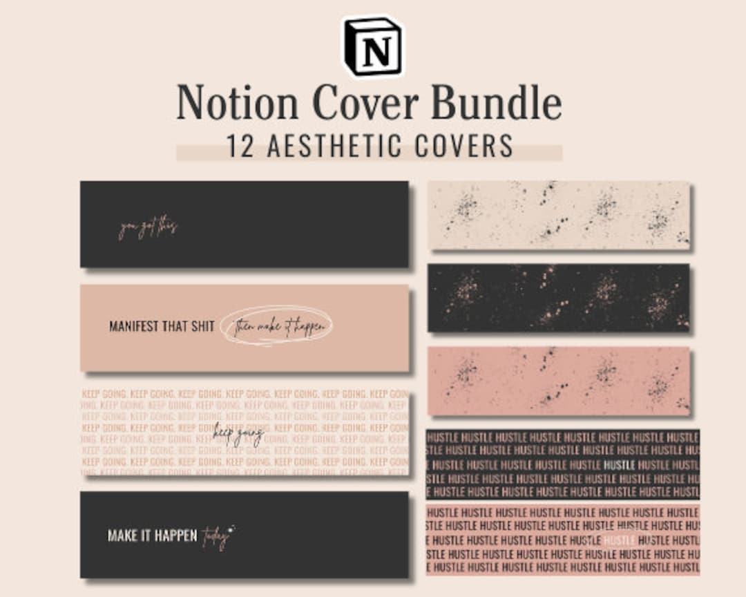 Notion Aesthetic Cover Set, Notion Banners, Motivational Quotes for ...